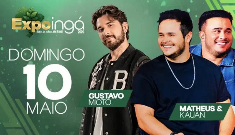 Gustavo Mioto na Expoingá. Ingressos aqui.