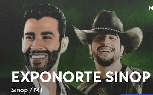 Gusttavo Lima na Exponorte, em Sinop. Ingressos aqui.