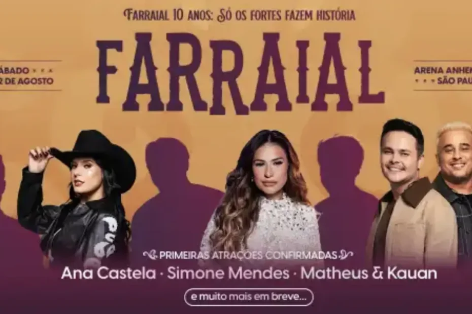 Ana Castela no Farraial 2026, no Sambódromo do Anhembi. Ingressos aqui.