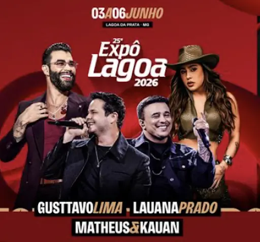 Gusttavo Lima em Lagoa da Prata. Ingressos aqui.