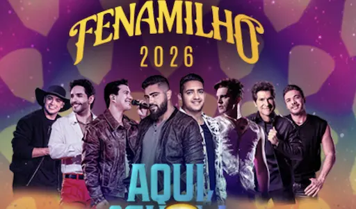 Henrique e Juliano na Fenamilho, em Patos de Minas
