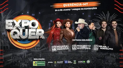 Maiara e Maraísa na Expoquer 2026, em Querência. Ingressos aqui.