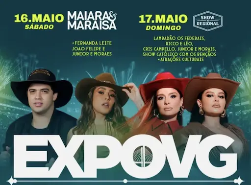 Maiara e Maraísa na ExpoVG, em Várzea Grande. Portões aberto.