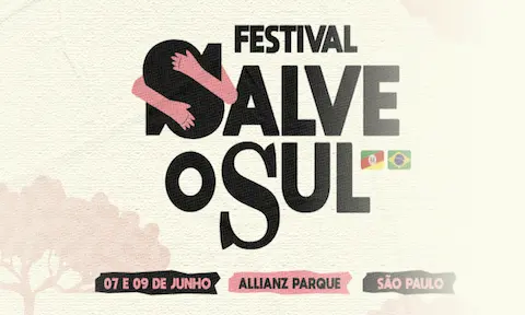 Festival Salve o Sul: evento beneficente com artistas arrecadará fundos para o Rio Grande do Sul