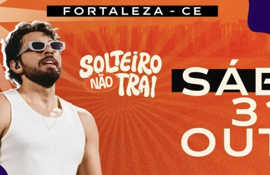 Cante junto os sucessos com Gustavo Mioto em Fortaleza com Solteiro não Trai. Dia 31 de outubro de 2026. Ingressos você encontra aqui.
